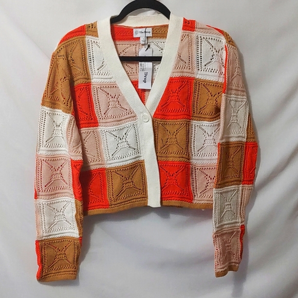 The Drop Crochet Cardigan Size S NWT - Picture 5 of 7